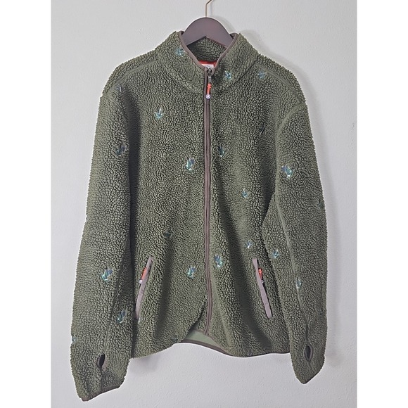 Brooks Brothers Other - Brooks Brothers Green Fleece Jacket Duck‎ Embroidered Full Zip Size XL